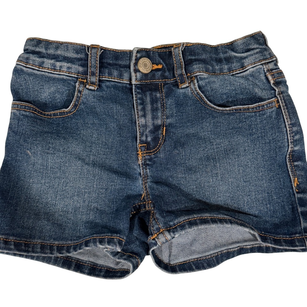 Gap Stretch Shortie Shorts Kids Size 7 Blue Denim